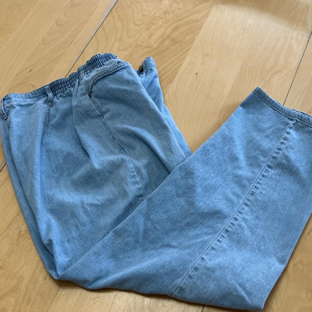 Karen Scott Vintage Women's Relaxed Light Blue Mom Jeans size 10 wide leg‎
